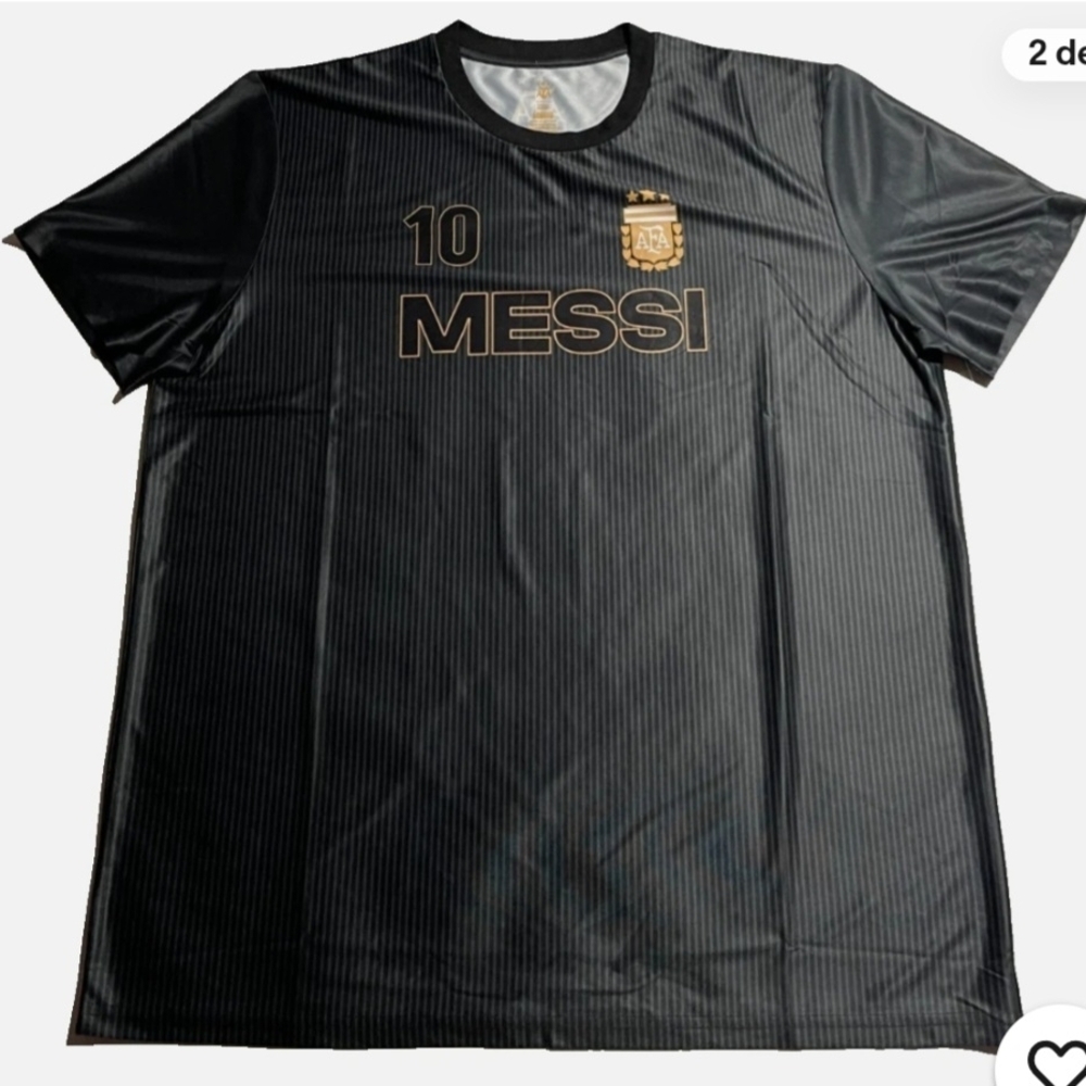 Black and Gold Messi Men's Jersey